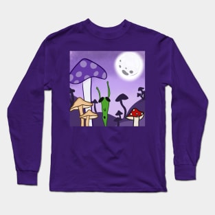 Trippy Alien Mushroom World Long Sleeve T-Shirt